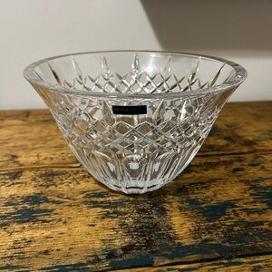 Marquise Crystal Bowl with Diamond Pattern